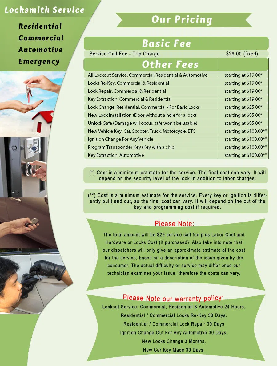 Lansdale PA Locksmith Store Lansdale, PA 215-294-9894 - price-list-c-22